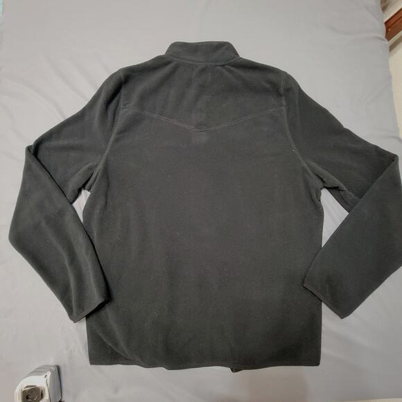 Black Pendleton Whisky Let’er Buck Fleece Zip Jacket Large Western Cowboy Rodeo - Picture 2 of 7